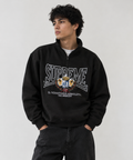 Crest Appliqué Half Zip Pullover