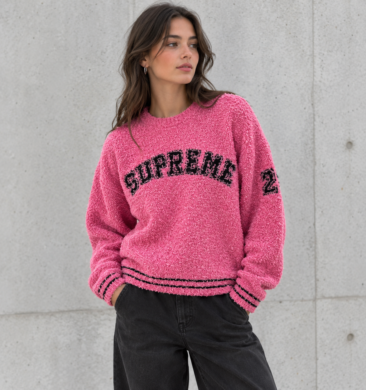 Textured Arc Sweater