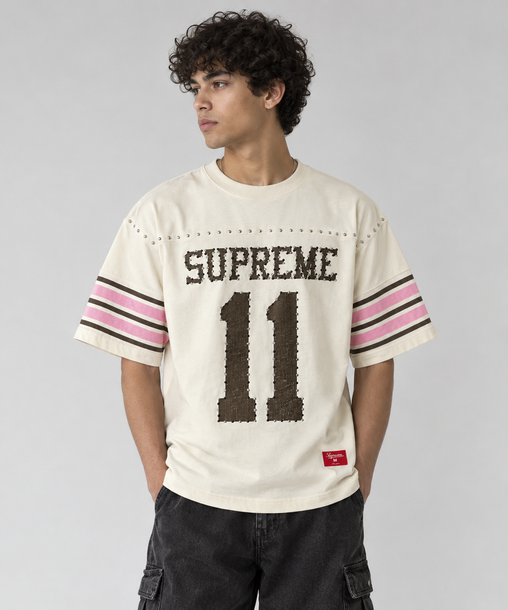 Studded SS Football Top